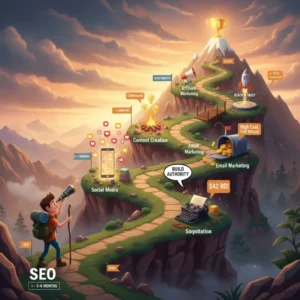 What is Digital Marketing? Simple Guide 2026 3 Digital marketing types comparison journey showing timeline and costs for each channel