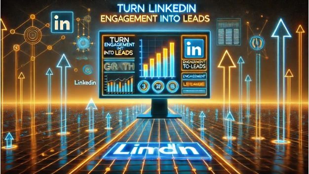 Futuristic 3D graphic highlighting LinkedIn as the top choice for marketing in 2025, featuring a large LinkedIn logo, bar charts, and performance data.